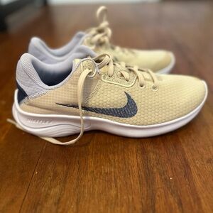 Nike Cream and Gray Athletic Shoes